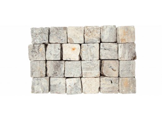 Silver Travertine Cubes