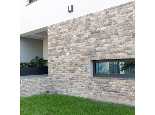 Silver Travertine Split Face Wall Covers